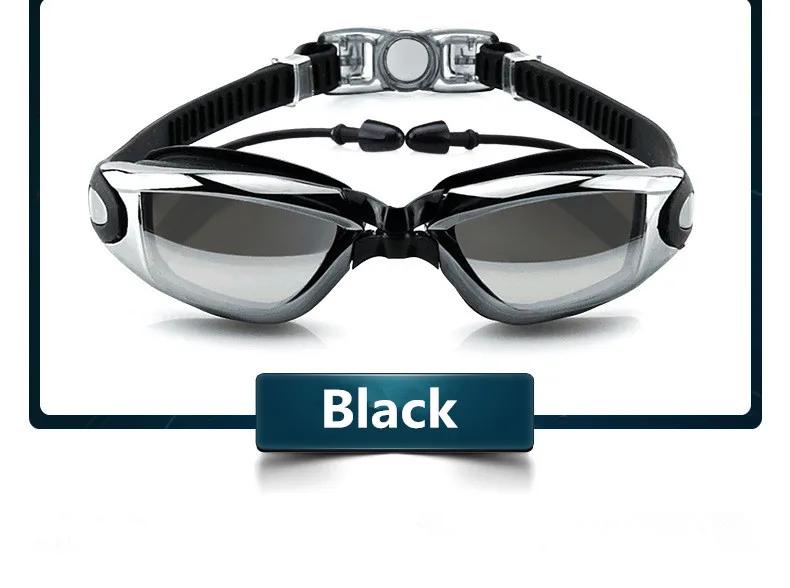 Óculos de proteção UV para adultos, Óculos anti-nevoeiro para homens e mulheres, Óculos ópticos impermeáveis para nadar com tampões de ouvido - Image 1