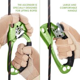 Mão ao ar livre Ascender para escalada, acesso corda vertical, resgate mosquetão, acessórios de acampamento, 8-13mm - Image 1