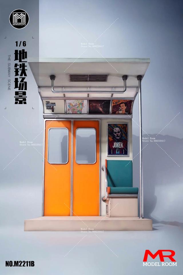 Modelo de Cena do Metrô em Resina Escala 1/6 com Adereços para Action Figures 12'' - Mmtoys M2211