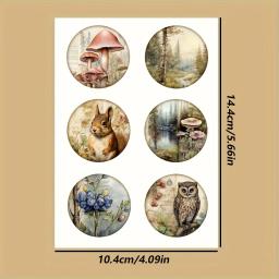 Animal Forest Theme autoadesivo adesivo decorativo, Perfeito para artesanato DIY, Embrulho de presentes, Suprimentos de Scrapbooking, 96pcs - Image 6