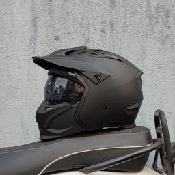Orz capacete da motocicleta vintage casque moto preto guerreiro combinação capacete completo meio capacete de cruzeiro cascos motorcross - Image 1