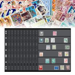 10PCS Selos Grade Selo Página Coleção Selos Titulares de Álbum de Selo PVC folha solta Inners de Não Incluindo Capa - Image 1
