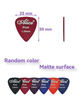 Alice Palhetas de guitarra em ABS antiderrapante Color Random Plectrum 0,58/0,71/0,81/0,96/1,20/1,50 mm Acessórios para guitarra - Image 2
