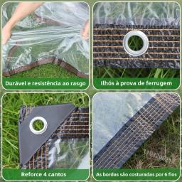 Capa de chuva transparente, grossa, à prova d'água, à prova de vento e à prova de neve, adequada para terraço, planta, galinha, jardim, varanda - Image 3