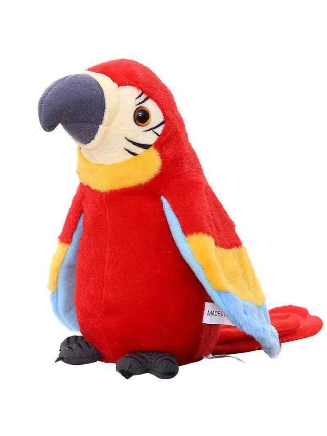 Papagaio Falante Eletrônico de Pelúcia 22cm - Repete o que você diz