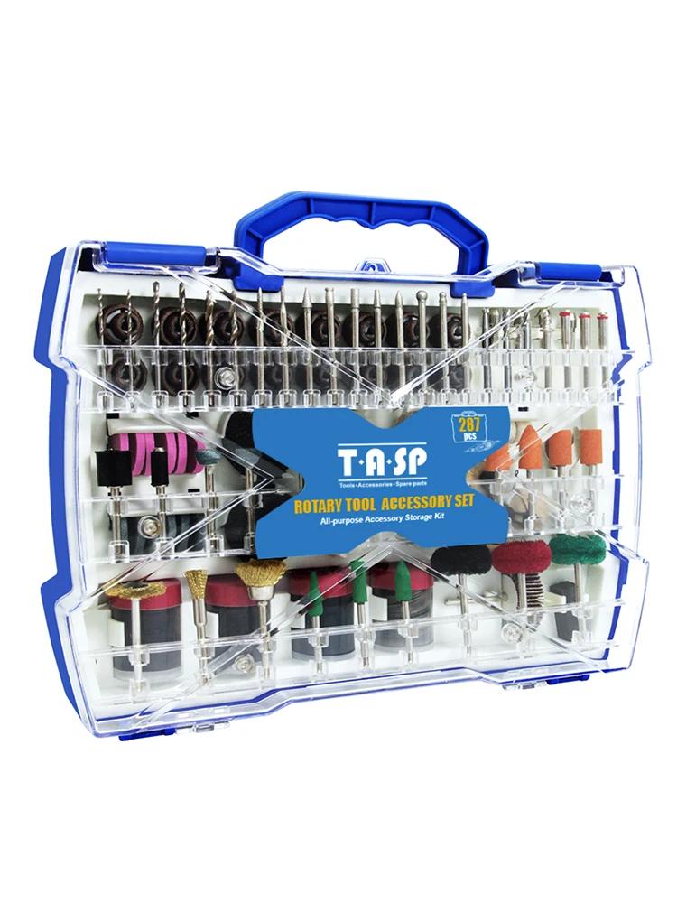 Tasp 287 pçs conjunto de acessórios ferramentas abrasivas ferramenta rotativa elétrica para dremel mini broca lixa moagem polimento - Image 1