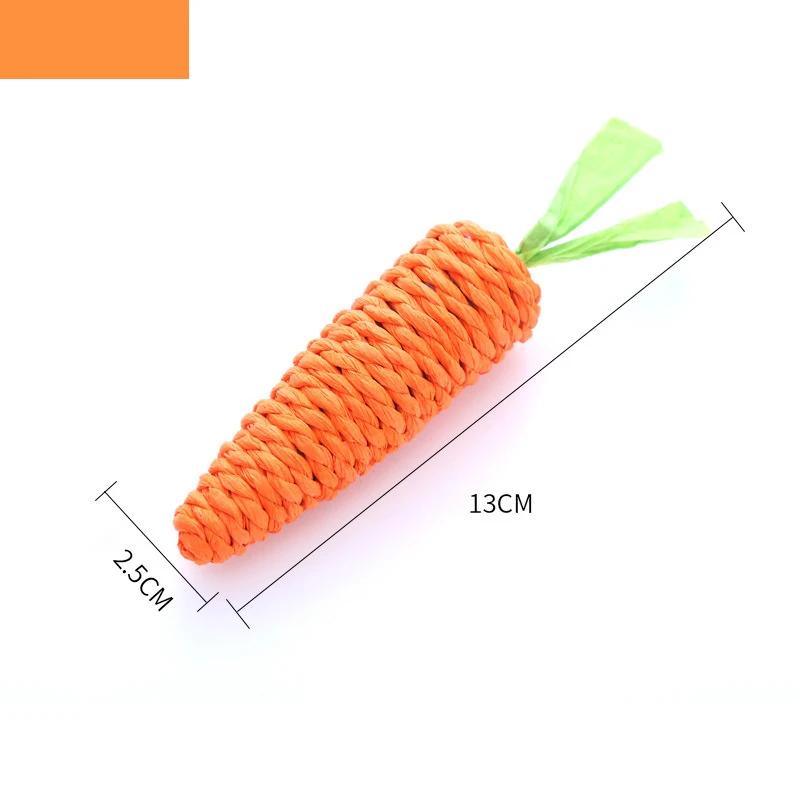 Carrot Sound Pet Toy Resistente a mordida, Corda de papel, Arranhador, Limpar os dentes, Jogo interativo - Image 1