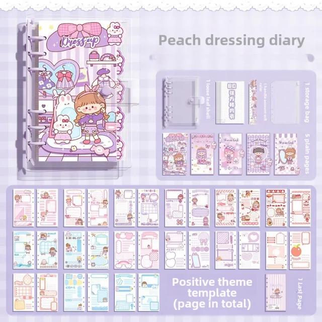 Conjunto de Adesivos de Cartoon Adoráveis para Journaling e Scrapbooking - Presente Perfeito para Mulheres com Suprimentos Completos para Negócios Manuais