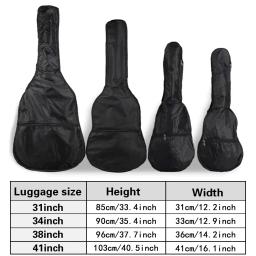 Saco de guitarra impermeável com alça de ombro ajustável, guitarra Case, série penas, guitarra acústica Gig, resistente, 31-41 Polegada - Image 2