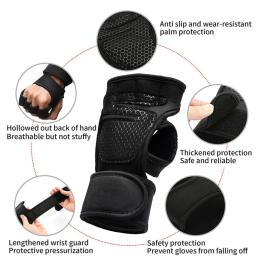 Luvas de treinamento para homens e mulheres, Luvas de treino, protetor de palma, Fitness, musculação, halterofilismo, ginástica, mão, pulso - Image 5