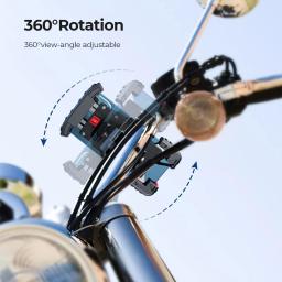 Rion suporte de telefone para bicicleta, suporte móvel para smartphone de motocicleta, acessórios mtb, montagem de bicicleta de estrada, 4.7-7 polegadas 360 ° - Image 5