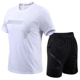 2 pçs/set treino masculino ginásio de fitness badminton esportes terno roupas correndo jogging esporte wear exercício conjunto treino - Image 5