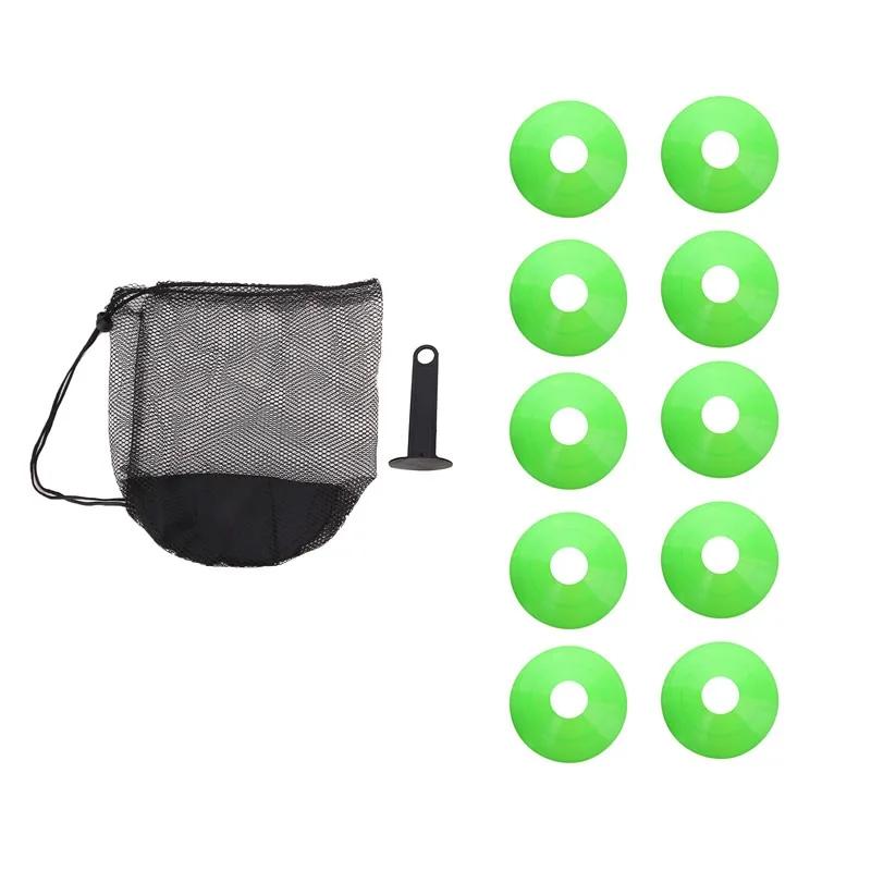 Flat Cones Marcador Disco Para Futebol, Velocidade De Agilidade, Marcadores De Treinamento, Portátil, Indeformável, Esportes, Equipamento De Treinamento, 10PCs - Image 1