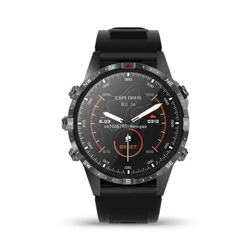 Sport Watch com monitor de freqüência cardíaca para adultos, relógio de pulso com contador de passos, assistente de voz, bússola, fitness tracker, GT45 - Image 1