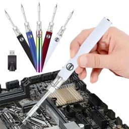 Mini Kit de Ferro de Solda com Carregador USB, 510 Roscas, 350 mAh, 650 mAh, 1100mAh, Caneta Smart Power, Dispositivos de Calor, Soldagem Eletrônica, Ferramentas de Reparação - Image 1