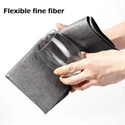 Toalha De Limpeza De Microfibra Espessada, Trapos De Lavagem Reutilizáveis, Limpe O Pano Para Cozinha, Banheiro, Sem Traço, Acessórios De Limpeza De Vidro - Image 5