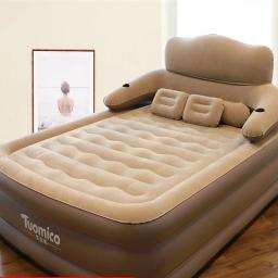 152*203*48cm 2 pessoa inflável colchão cama interior ao ar livre dormir acampamento almofada de ar carro dobrável preguiçoso portátil sofá esteira - Image 5