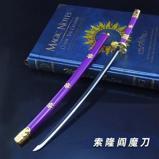 Espada Real Katana Demon Slayer - Simulação em Metal Inspirada em Kimetsu No Yaiba para Brinquedos e Decoração de Quarto