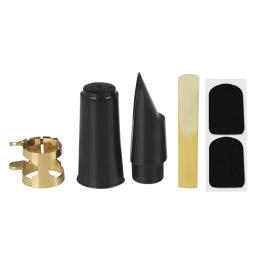 Saxofone Bocal Set, Clip, Cap, Reed, Dental Pad para Alto, Tenor, Sax Soprano, Acessórios para Instrumentos Musicais, 5pcs - Image 2