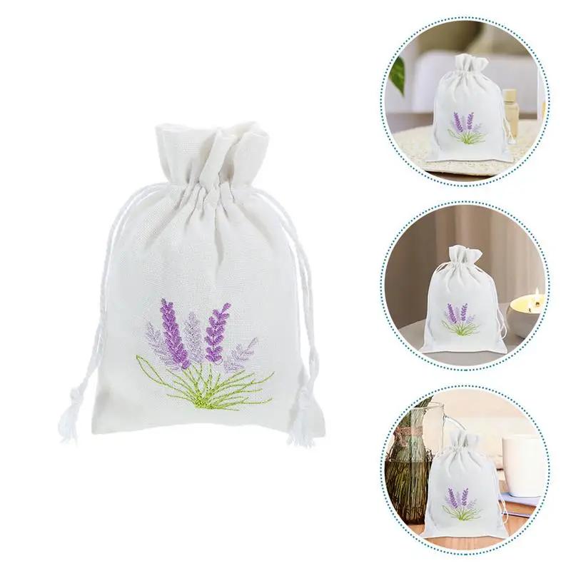 Embalagem do carro Sachet Bag, pequeno cordão presente, lavanda Embalagem, lona Satchel, Perfume Titulares, 5 Pcs - Image 1