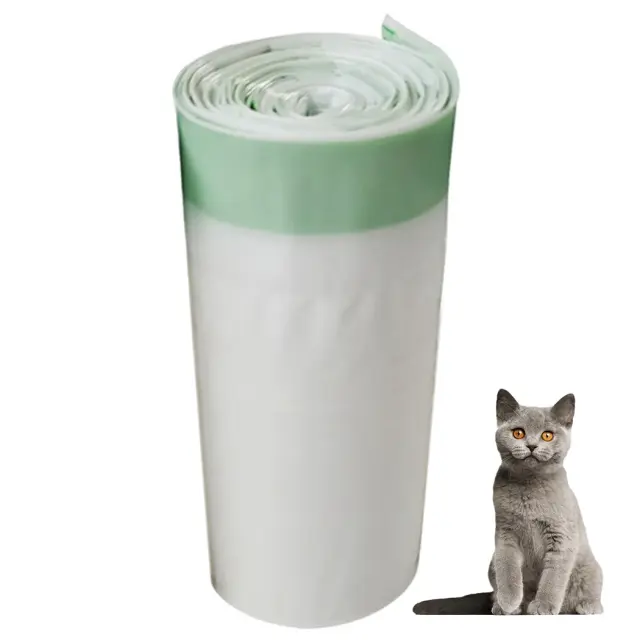 Conjunto de 10 Sacos Filtrantes Portáteis para Caixas de Areia de Gatos e Filhotes - Resíduos Grossos para Manter a Casa Limpa
