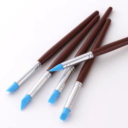Borracha Silicon Tip Pincéis para pintura a óleo aquarela, Shaping Carving Tool, Ferramentas Clay Escultura, 5pcs - Image 4