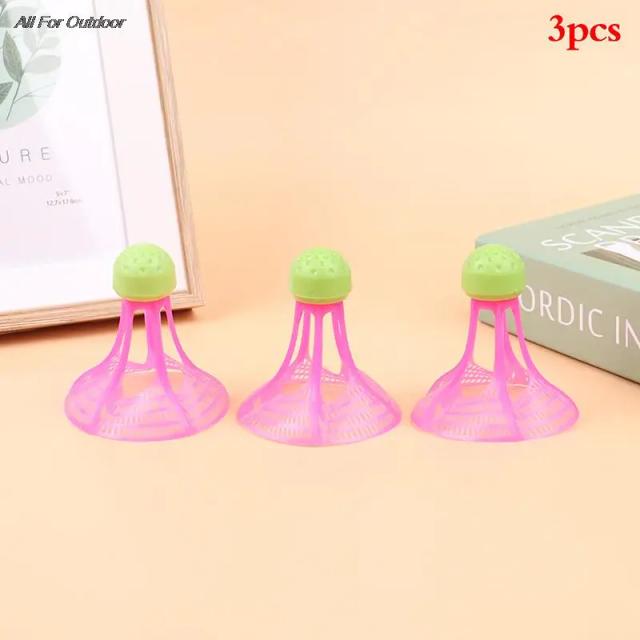 Bolas de Treinamento Esportivo em Nylon Windproof - 3 Peças de Peteca de Plástico para Uso ao Ar Livre