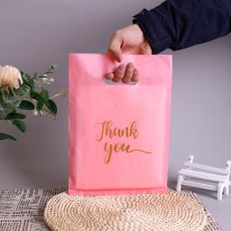 Obrigado Sacos De Presente De Plástico, Casamento, Aniversário, Convidado, Envoltório De Presente, Pequena Empresa, Doces, Pastry Store Packaging, 100 Pcs, 50 Pcs, 10Pcs - Image 3