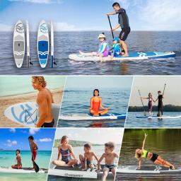 Inflável Stand Up Paddling Paddle Board, antiderrapante para todos os níveis de habilidade, surf board com bomba de ar, carry bag, barco em pé - Image 6