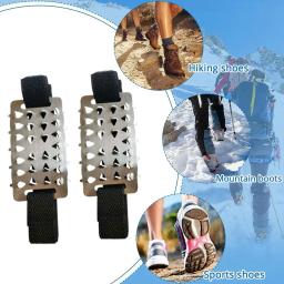 Garra De Gelo Portátil Garra, Aço Inoxidável, Sapatos De Gelo Spike, Chuteiras De Escalada, Spikes Anti-Skid, Gri V7V6, Tração 35-48 - Image 1