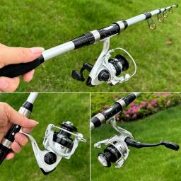 Vara De Pesca De Longo Alcance Com Conjunto De Carretel, 1.8m, Arremesso, Vara De Mar Curto, 5.2:1 Relação De Engrenagens Série 2000, Kit De Acessórios De Pesca, Novo - Image 5