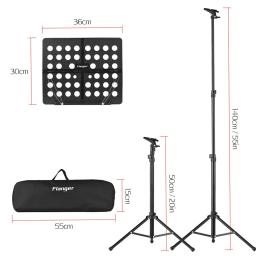 Flanger-dobrável partitura partitura tripé Stand, leve, metal retrátil, apto para guitarra, violino - Image 5