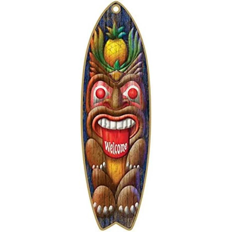 Decoração De Parede De Prancha De Madeira, Temática De Praia, Placas De Madeira, Sinais De Prancha De Surf, Exterior, Náutico, Decoração De Verão Para Parede De Mar - Image 1