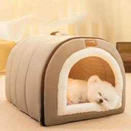 Canil destacável para cachorro grande, casa quente do cão do inverno, cama lavável do cão, ninho profundo, barraca para cães médios e grandes, suprimentos da casa - Image 1