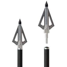 Metal Arrowhead Arrows para Besta e Arco Composto, Caça Archery Broadheads, 100 grãos, 3 lâminas, 12 pcs - Image 2