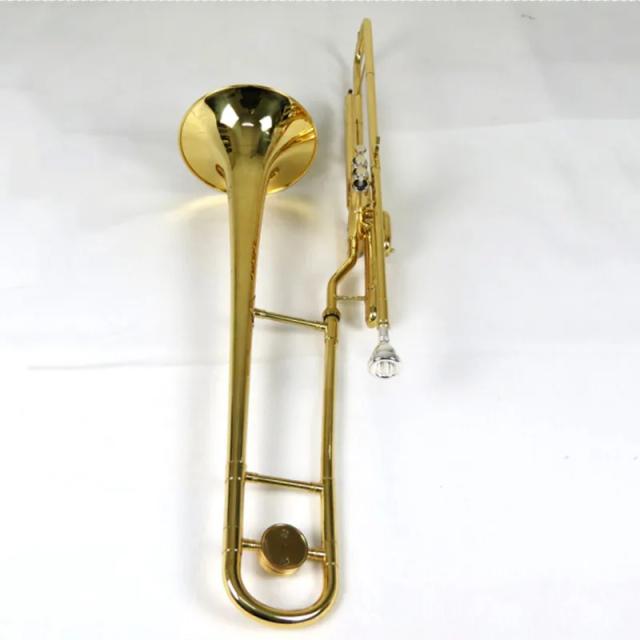 Trombone Piston Bb de Alto Desempenho em Latão Amarelo com Acabamento de Laca e Estojo Incluído