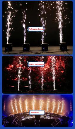 Fogos de artifício eletrônicos faísca fria, decoração de fonte Sparkular, efeito de palco, DJ Bar, casamento, DMX512, 600W, Q1N7 - Image 6
