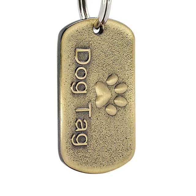 Colares Antifuga em Cobre Vintage com Tag ID Personalizada para Cães e Gatos, Gravação Gratuita de Nome para Filhotes e Acessórios de Pet Shop