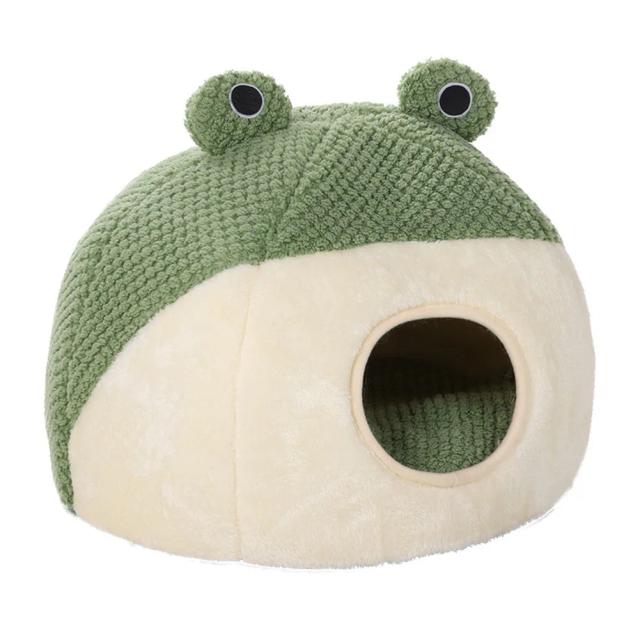 Ninho Pet Confortável e Quente, Casa de Sapo para Gatos e Cachorros, Cama Espessada Ideal para Outono e Inverno