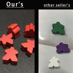 100 madeira meeples 14 cores 16mm extra jogo de tabuleiro peças de substituição componentes de jogos de mesa e acessórios de atualização - Image 2