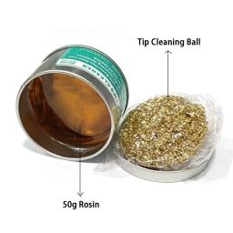 MYTO solda ponta limpeza Kit, bola de limpeza, Rosin Flux, 2 em 1, Alumínio Box Packaging, Soldagem Reparação, Soldagem, Colar, 50g - Image 2