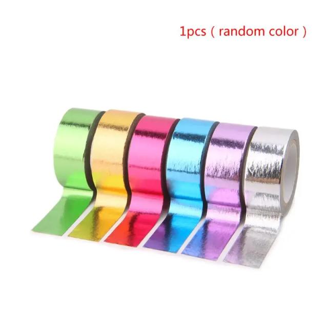 Fita Holográfica Prismática com Glitter para Scrapbooking DIY e Máscara de Aros