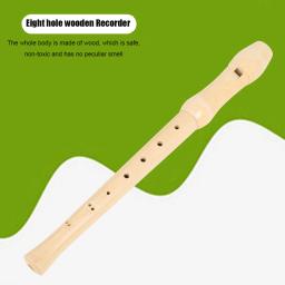 Flauta de madeira para crianças e adultos, instrumentos musicais, 8 buracos, para aprender - Image 1