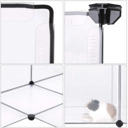 Playpara animais de estimação, gaiola de plástico com base para pequenos animais, para guinea, ham, bun, coelhos - Image 5