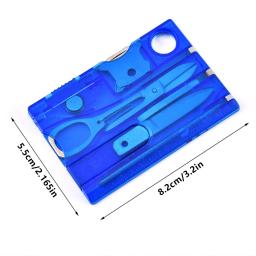 12 em 1 portátil caminhadas cartões bolso cartão de crédito portátil multi ferramentas sobrevivência ao ar livre equipamentos acampamento ferramenta edc engrenagem presente - Image 2