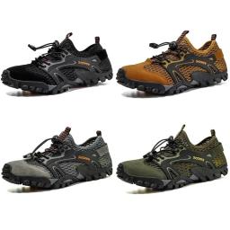 Mais tamanho 39-50 caminhadas sapatos de trekking homens antiderrapante respirável esporte ao ar livre escalada sapatos táticos tênis de treinamento no deserto - Image 2