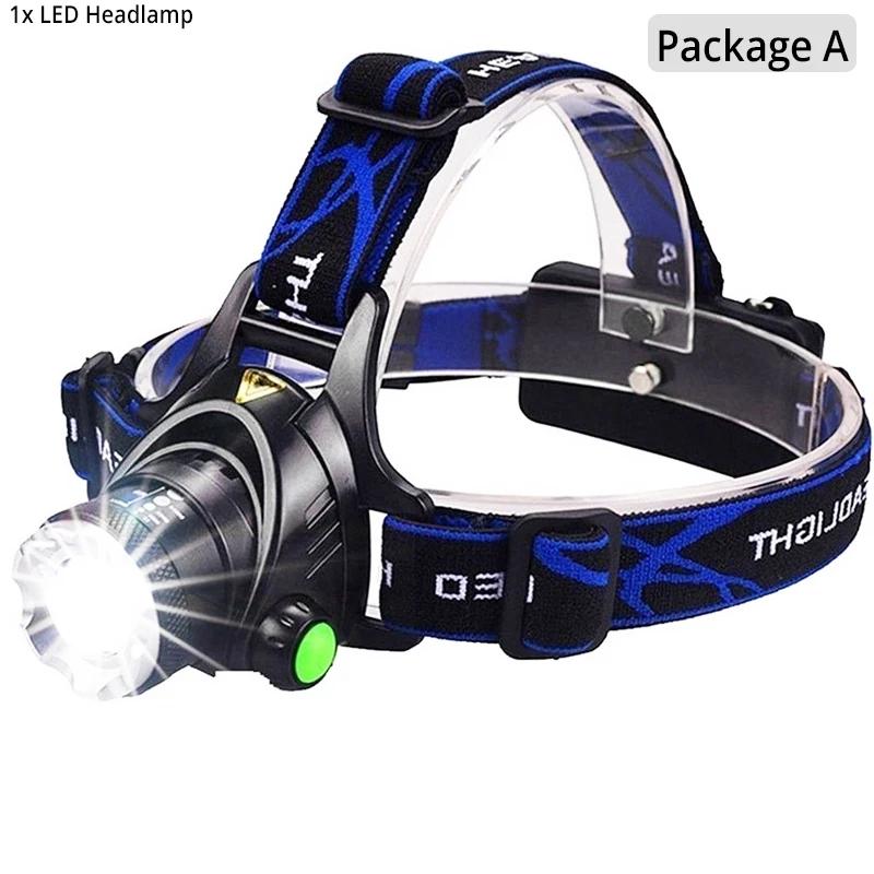 Led farol zoomable farol dc cabeça recarregável lâmpada à prova dwaterproof água cabeça lanterna 18650 para acampamento de emergência caminhadas - Image 1