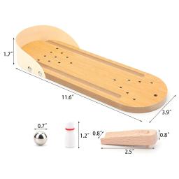 Mini jogo de tabuleiro de boliche de madeira para festa de dia das crianças crianças brinquedos de presente de aniversário pai-criança divertido bolas de jogos de tabuleiro - Image 4