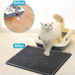 Impermeável dupla camada EVA Cat Litter Mat Tapete de estimação dobrável, almofadas de cama para gatos, suprimentos limpos - Image 2