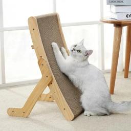 Placa de arranhão de madeira para gato, Resistente ao desgaste, Resistente a arranhões, Móveis para gatos, Treinamento, Brinquedos de garra de moagem - Image 5
